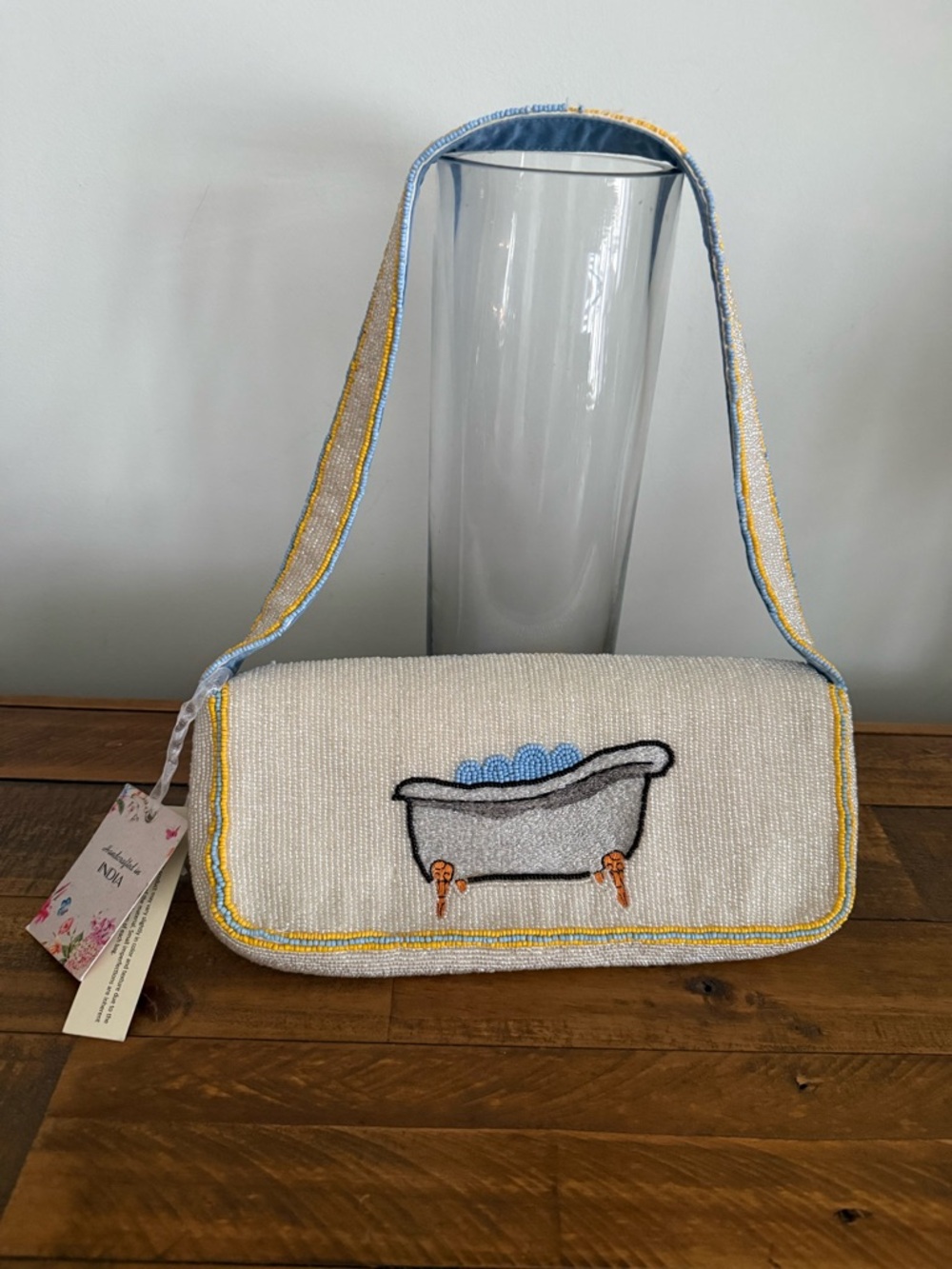 Beaded Yellow Duck Shoulder Bag - Women's Shoulder Bag - Picture 2 of 5